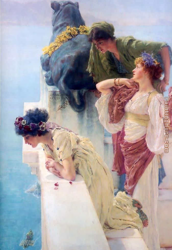 A coign of vantage painting - Sir Lawrence Alma-Tadema A coign of vantage art painting